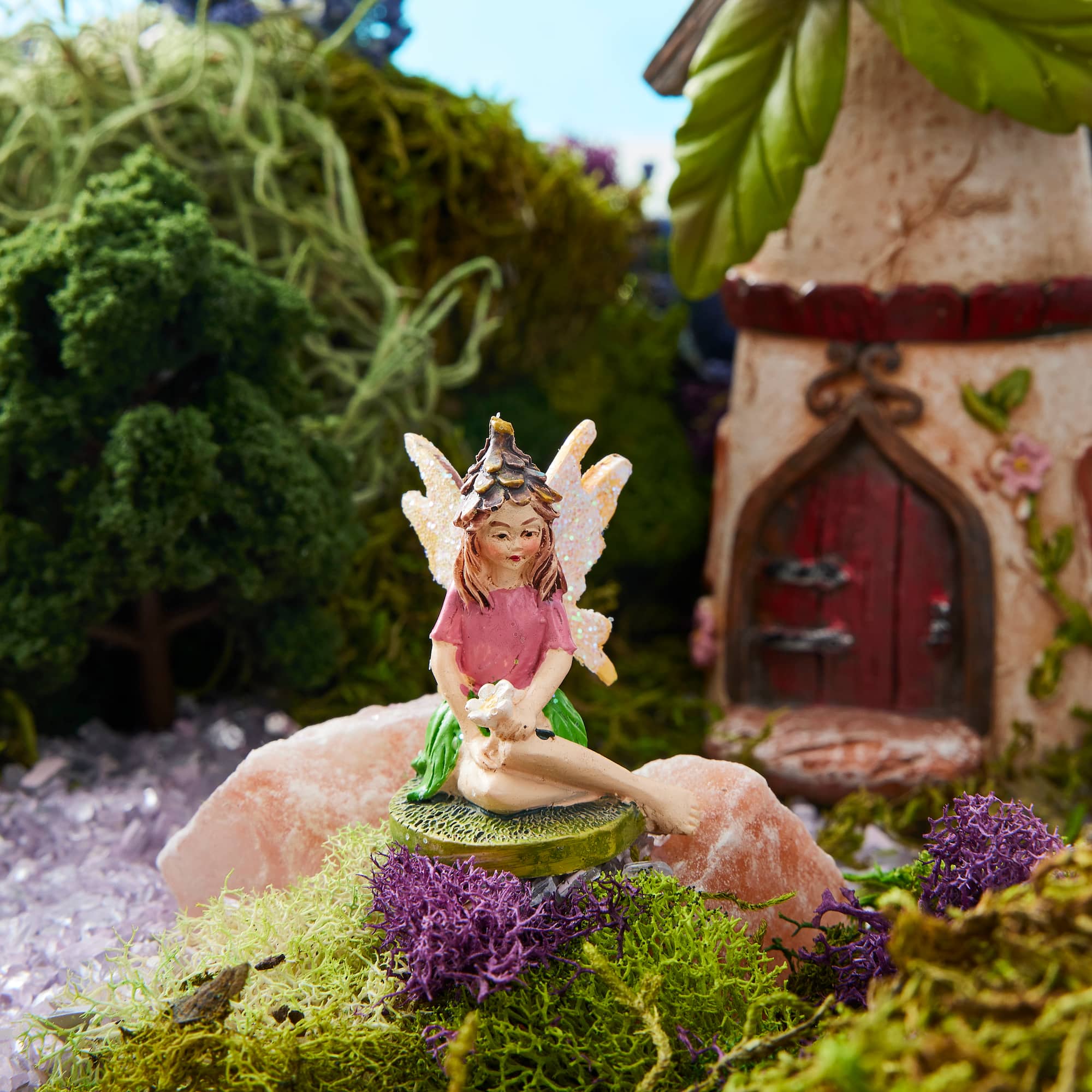 12 Pack: Mini Pixie Sitting with Flower by Make Market®